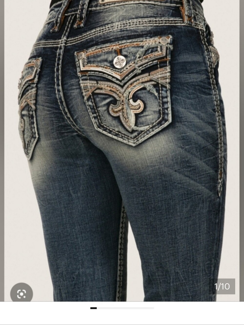 Rock Revival Distressed Light Blue Women's Jeans